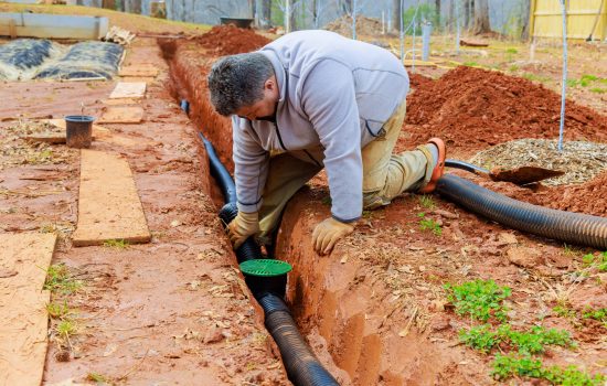 How does the stormwater drainage system work, and why is it crucial in urban projects?