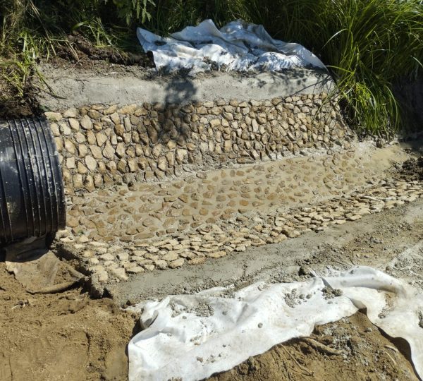 Pipeline installation works for the drainage channel in the Podbrđe settlement