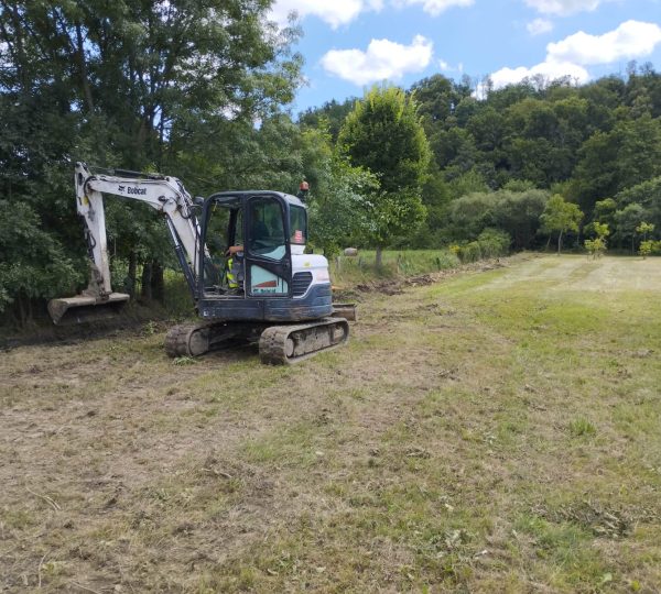 Pipeline installation works for the drainage channel in the Podbrđe settlement